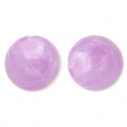 Perline in acrilico 20 mm tonda viola lavanda-marmo