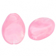 Perline in acrilico goccia rosa-marmo