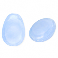 Perline in acrilico ovale blu-marmo