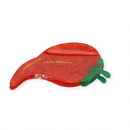 Accessori fermaglio per capelli peperoncino rosso perlato-verde perlato-oro