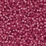 Rocailles Miyuki 11/0 Silverlined Alabaster Dyed Dark Rose 11-646