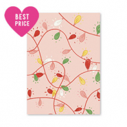 Espositori bigiotteria in cartoncino luci di Natale rosa-rosso-verde