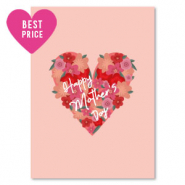 Espositori bigiotteria in cartoncino "happy mother's day" pesca rosa