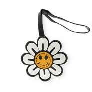 Colgantes llamativos fiore nero-bianco-arancio bruciato