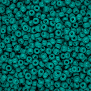 Perline di vetro rocailles 8/0 (3mm) verde ottanio