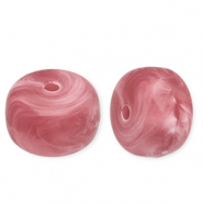 Perline in acrilico disco rosa caldo-marmo