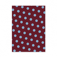 BY31&reg; Espositori bigiotteria in cartoncino con puntini rosso magono-blu chiaro