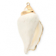 Pendenti di conchiglia prodotti speciali conchiglia a lumachina bianco-oro