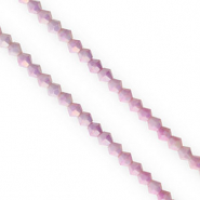 Perline sfaccettate bicone 4mm lilla-rivestimento AB