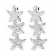 Orecchini alla moda stelle marina con perno in acciaio inossidabile argento