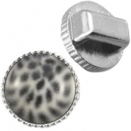 Castone/passante Cuoio&reg; vintage argento