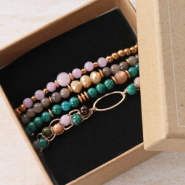 Set di ispirazione Realizzare bracciali e orecchini con le perline in pietra naturale giada