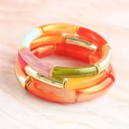 Set di ispirazione Idee per creare bracciali con perline in acrilico a tubo lucide