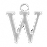 Ciondolo di metallo DQ a forma di lettera W argento antico (privo di nichel)