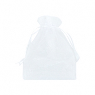 Sacchetti in organza 9x12 cm bianco