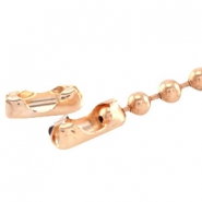 Componenti di metallo DQ chiusura per catena a palline 1.2mm oro rosa 