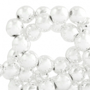 Perline di ematite metallizzate 6 mm tonde argento