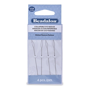 Beadalon aghi flessibili 6.4cm medio argento