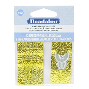 Beadalon ago infilaperle per filo fino &agrave; 0.18mm argento