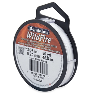 Beadalon filo Wildfire diametro 0.20mm bianco gelo