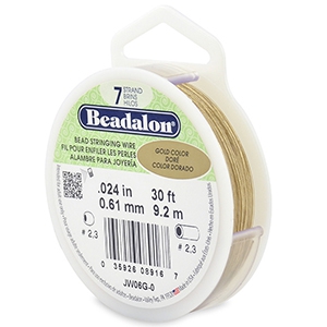 Beadalon filo infilaperle 7 fili diametro 0.61mm oro