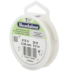 Beadalon filo infilaperle 7 fili diametro 0.38mm argento