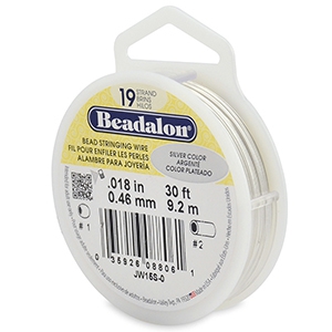Beadalon filo infilaperle 19 fili diametro 0.46mm argento