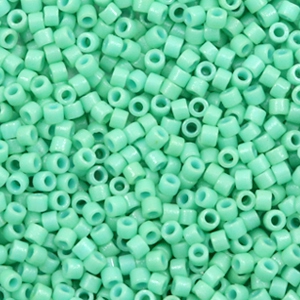 Perline Miyuki Delica 11/0 Duracoat opaque dyed sea opal green DB-2125