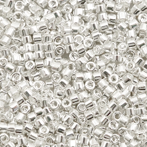 Perline Miyuki Delica 11/0 Bright sterling plated silver DB-551