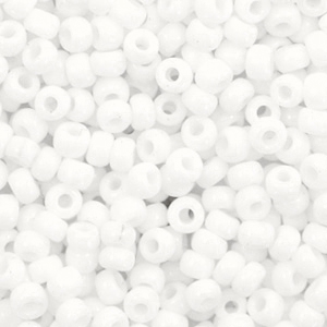 Rocailles Miyuki 8/0 Opaque white 8-402