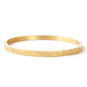 Bracciali in acciaio inossidabile con stampa zebra oro