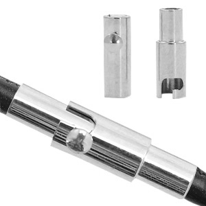Componenti in acciaio inossidabile chiusura magnetica &Oslash;2mm argento antico