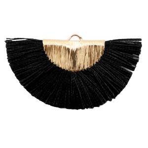 Pendente con nappine oro - nero