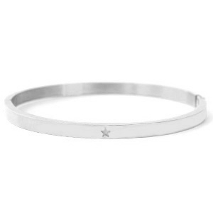 Bracciali in acciaio inossidabile con stella argento