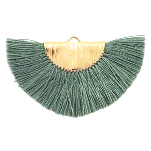 Pendente con nappine oro - verde militare