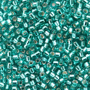Perline Miyuki Delica 11/0 Silverlined caribbean teal green DB - 1208