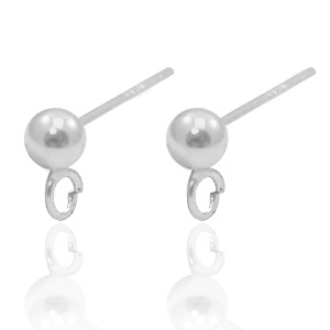 Componenti in argento 925 perno con anellino argento