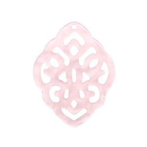 Pendenti in resina in stile barocco rombo rosa cipria