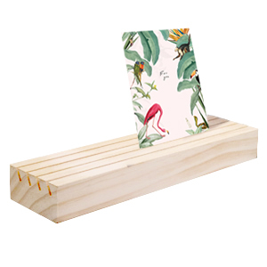 Espositore per bigiotteria di legno per cartoncini 4 file naturale (colore naturale di legno)