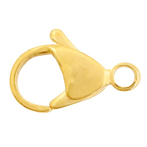 Componenti in acciaio inossidabile chiusura moschettone 15mm oro