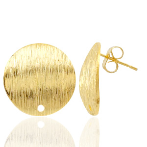 Componenti di metallo TQ orecchini 18mm con anellino oro 