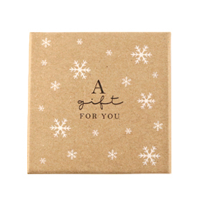 Scatola regalo di cartone &lsquo;a gift for you&rsquo; marrone