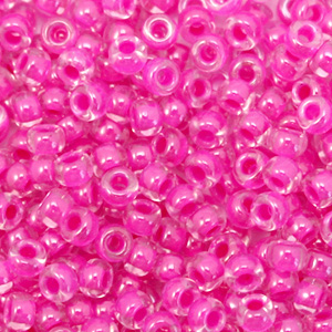 Rocailles Miyuki 8/0 Fuchsia lined crystal 8-209