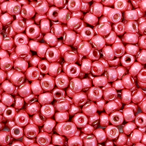 Rocailles Miyuki 8/0 Duracoat galvanized light cranberry red 8-4211