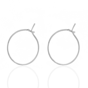 Orecchini in acciaio inossidabile 15mm argento