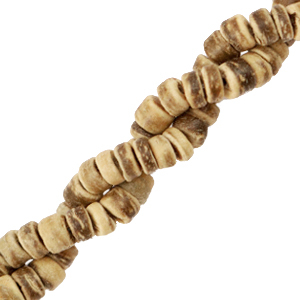 Perline di cocco rondella 6mm marrone naturale (colore naturale della perlina)