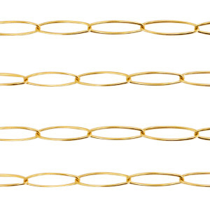 Componenti in acciaio inossidabile catena a rol&ograve; ovale oro