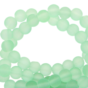 Perline di vetro 6 mm opache verde menta neon