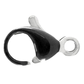 Componenti in acciaio inossidabile chiusura moschettone 10 mm nero-argento