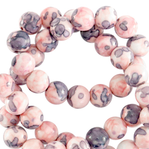 Perline in pietra naturale 6 mm tonda rosa chiaro